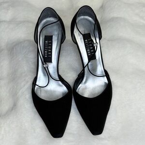 Stuart Weitzman Black Embellished Heels
